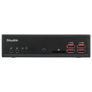Shuttle XPC slim Barebone DH32U5, Intel i5-1135G7, 4x HDMI 2.0b 2x LAN, 2x COM, incl. VESA, 24/7 permanent gebruik