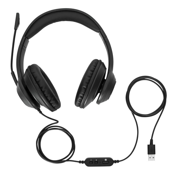 Targus AEH102GL hoofdtelefoon/headset Bedraad Hoofdband Oproepen/muziek USB Type-A Zwart - Afbeelding 2