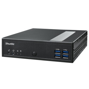 Shuttle XPC slim Barebone DL30N, Intel N100, 1x DDR5, 2x LAN (2x 2.5Gbit), 2xCOM,1xHDMI,1xDP, 1x VGA, ventilatorloos , 24/7 permanent gebruik