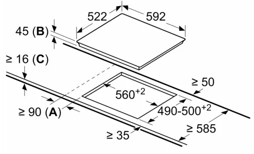 Vitro-keramische Kookplaat BOSCH PKF611BB8E 6600W (60 cm) - Afbeelding 5