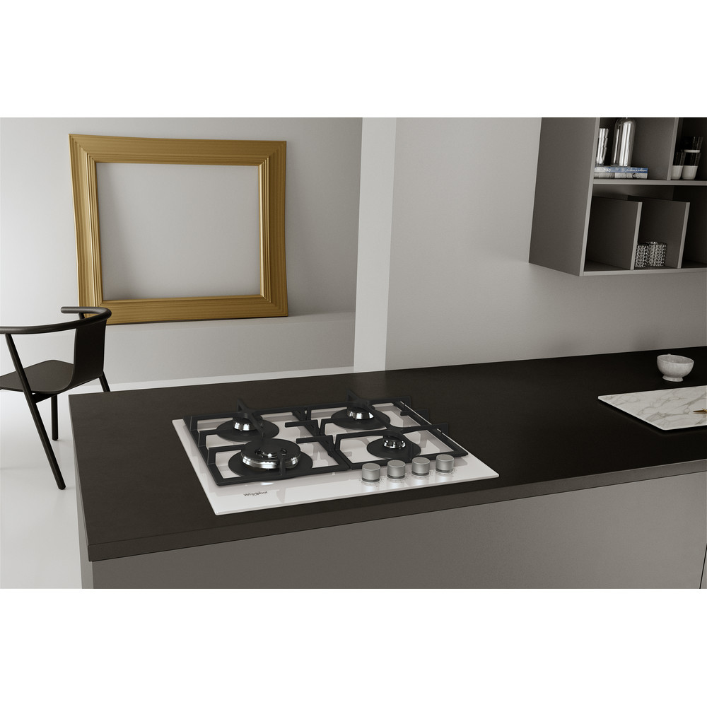 Whirlpool AKTL629/WH Wit Ingebouwd 59 cm Gaskookplaat 4 zone(s) - Afbeelding 8