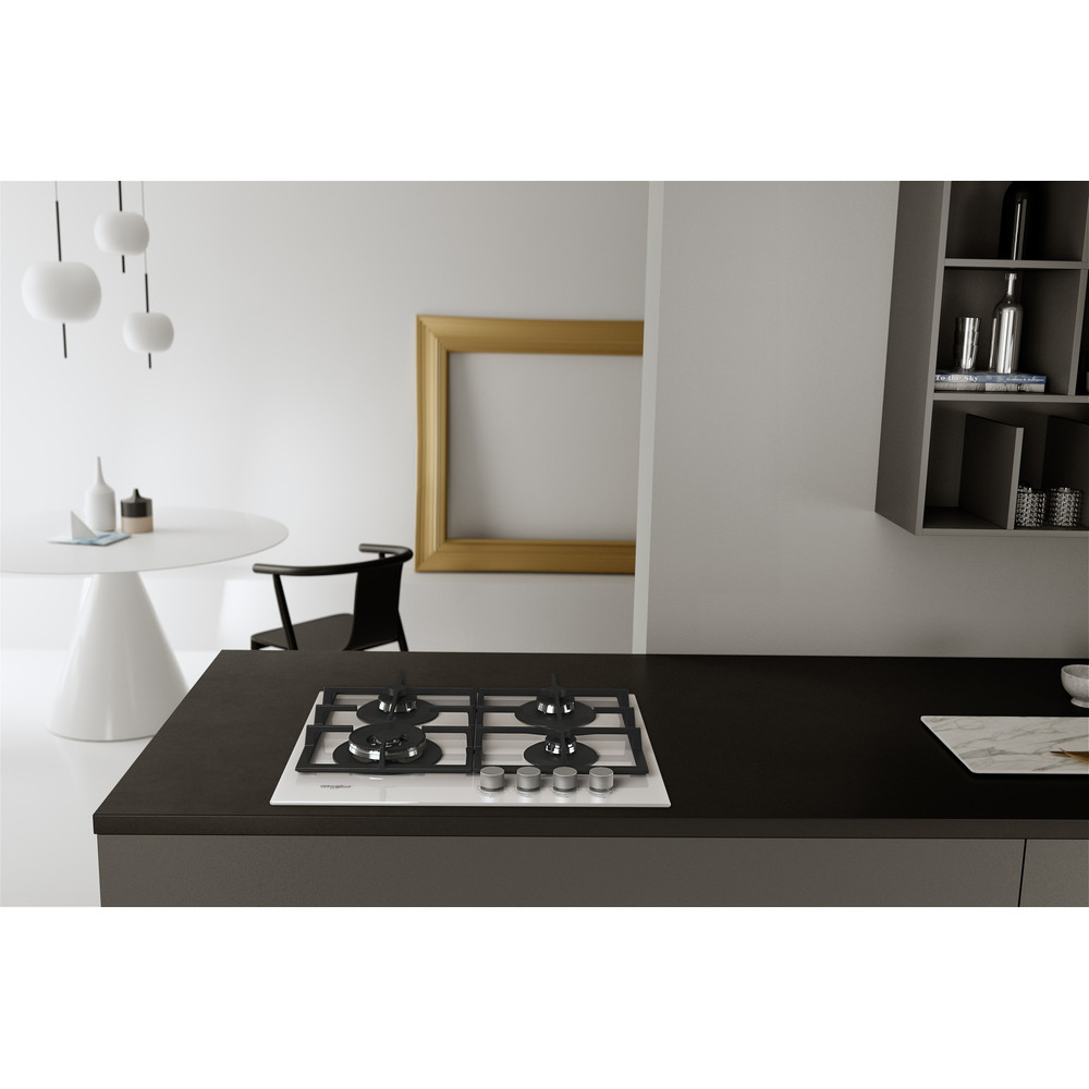 Whirlpool AKTL629/WH Wit Ingebouwd 59 cm Gaskookplaat 4 zone(s) - Afbeelding 5