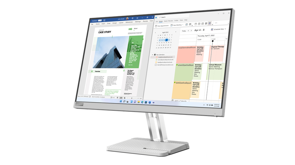 Lenovo L25e-40 computer monitor 62,2 cm (24.5") 1920 x 1080 Pixels Full HD Grijs - Afbeelding 2