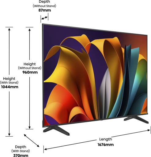 Hisense 4K Smart XXL LED TV 75A6N (2024) 75″ - Afbeelding 4