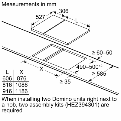 Bosch PRB3A6B70 kookplaat Zwart Ingebouwd Gaskookplaat 2 zone(s) - Afbeelding 6