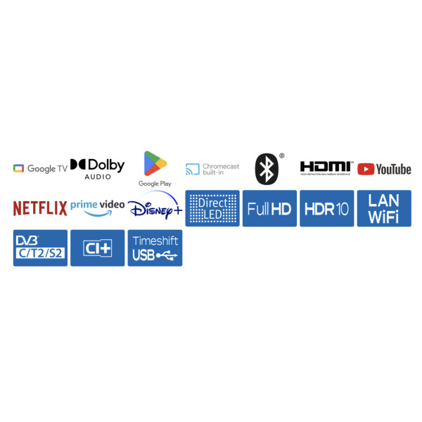 Android Full HD Smart TV Metz 40MTE6000Z (2024) 40"