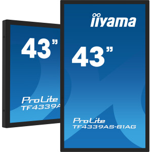iiyama TF4339AS-B1AG beeldkrant Digitale signage flatscreen 108 cm (42.5") LED 500 cd/m² 4K Ultra HD Zwart Touchscreen Type processor Android 24/7