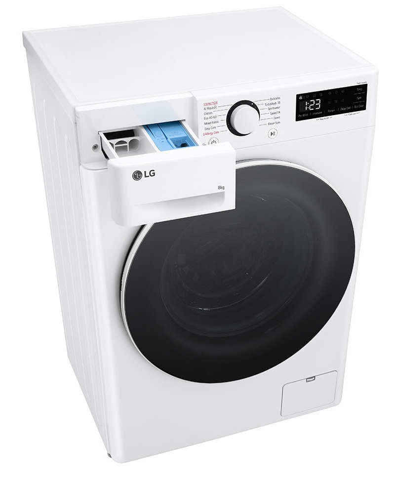 LG F2WR508S0W wasmachine Voorbelading 8 kg 1200 RPM Zwart, Wit - Afbeelding 9