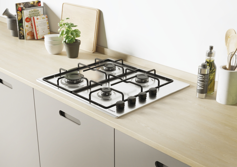 Candy Idea CHW6LBX Roestvrijstaal Ingebouwd 56 cm Gaskookplaat 4 zone(s) - Afbeelding 4