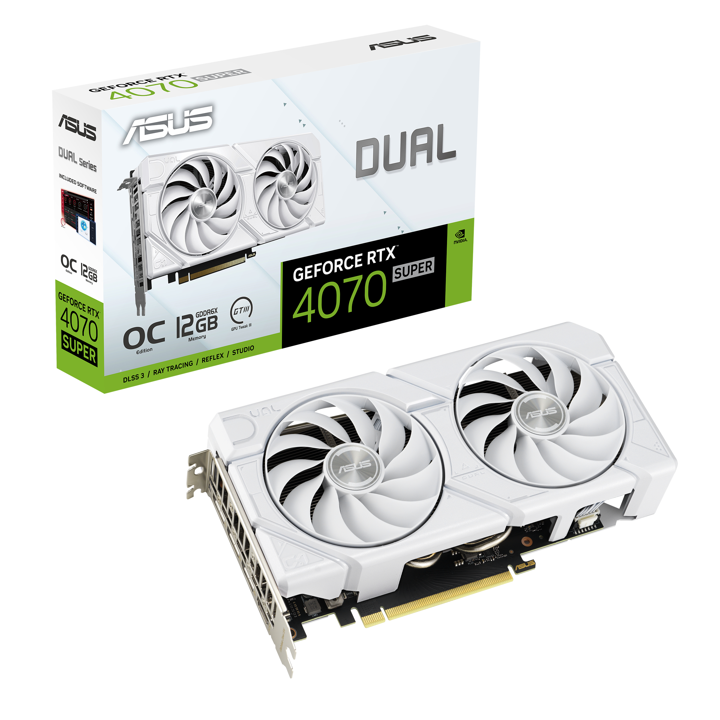 ASUS Dual -RTX4070S-O12G-EVO-WHITE NVIDIA GeForce RTX 4070 SUPER 12 GB GDDR6X - Afbeelding 12