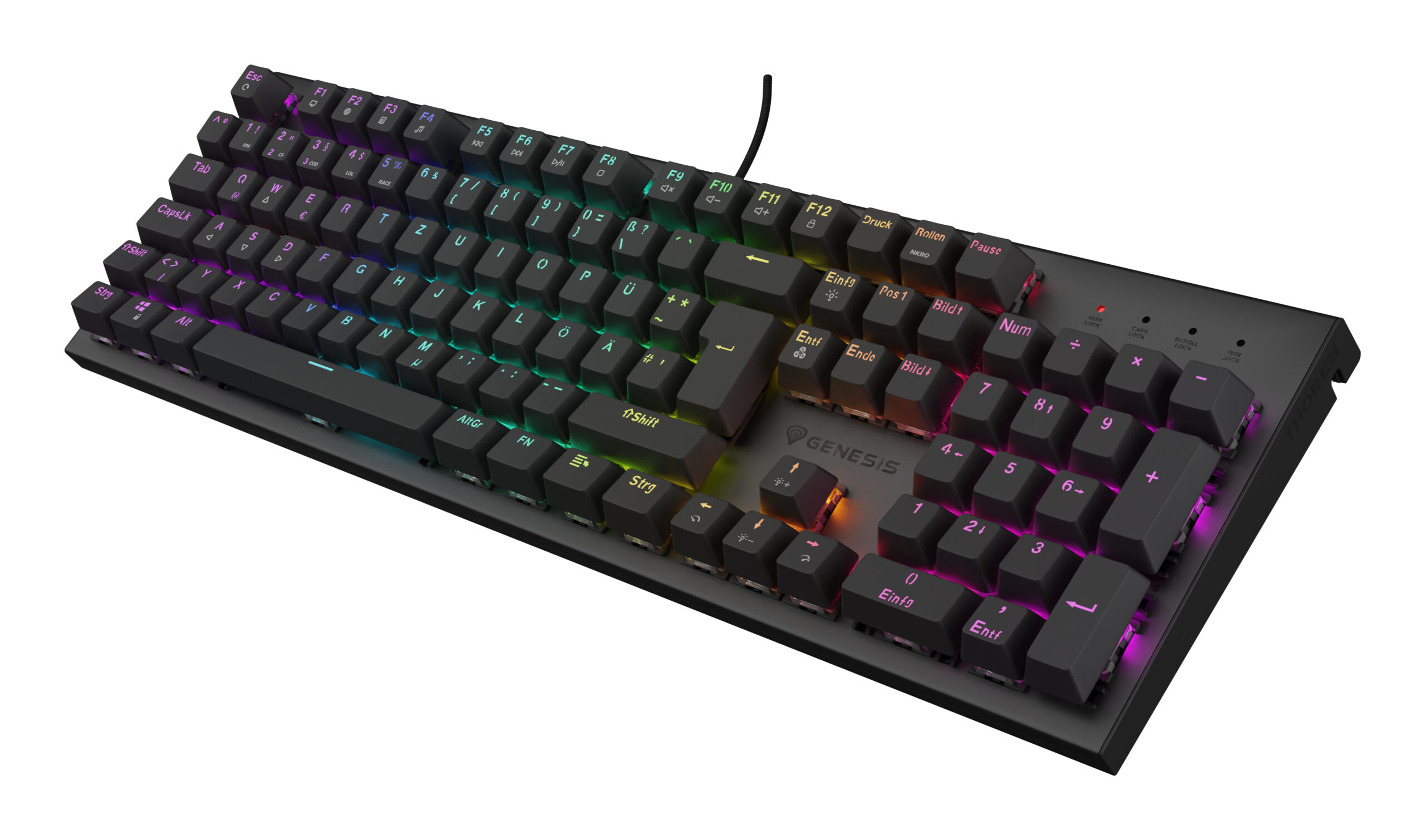 GENESIS Thor 303 toetsenbord Gamen USB QWERTZ Duits Zwart - Afbeelding 3