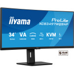 iiyama ProLite XCB3497WQSNP-B1 computer monitor 86,4 cm (34") 3440 x 1440 Pixels UltraWide Quad HD LED Zwart