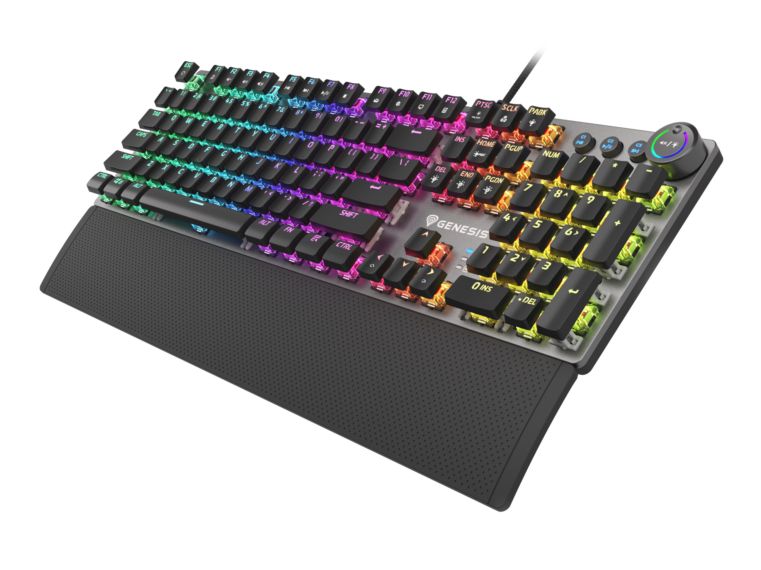 GENESIS Thor 400 RGB toetsenbord Gamen USB QWERTY US International Zwart, Donkergrijs - Afbeelding 5