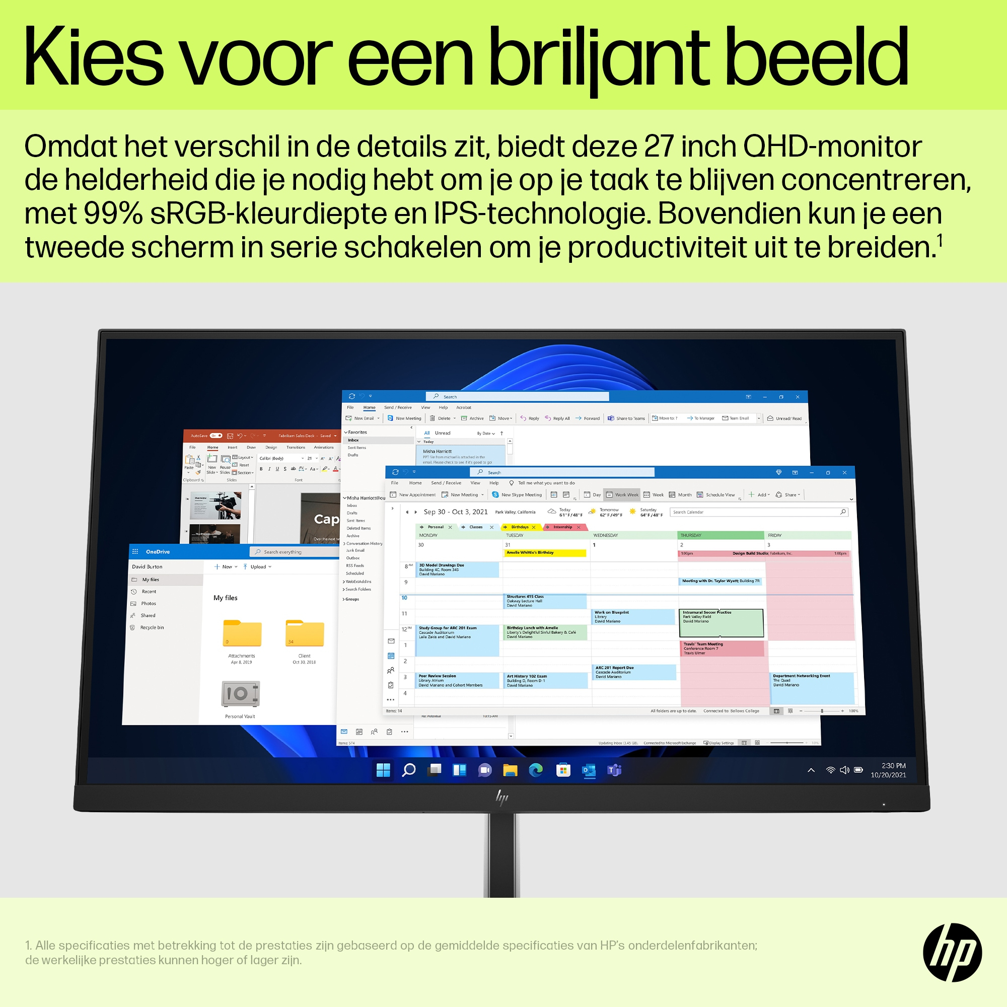 HP E27u G5 QHD USB C-monitor - Afbeelding 6
