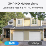 Reolink Argus Series B320 - 3 MP buitenbeveiligingscamera op batterijen met detectie van personen/voertuigen, tweewegaudio