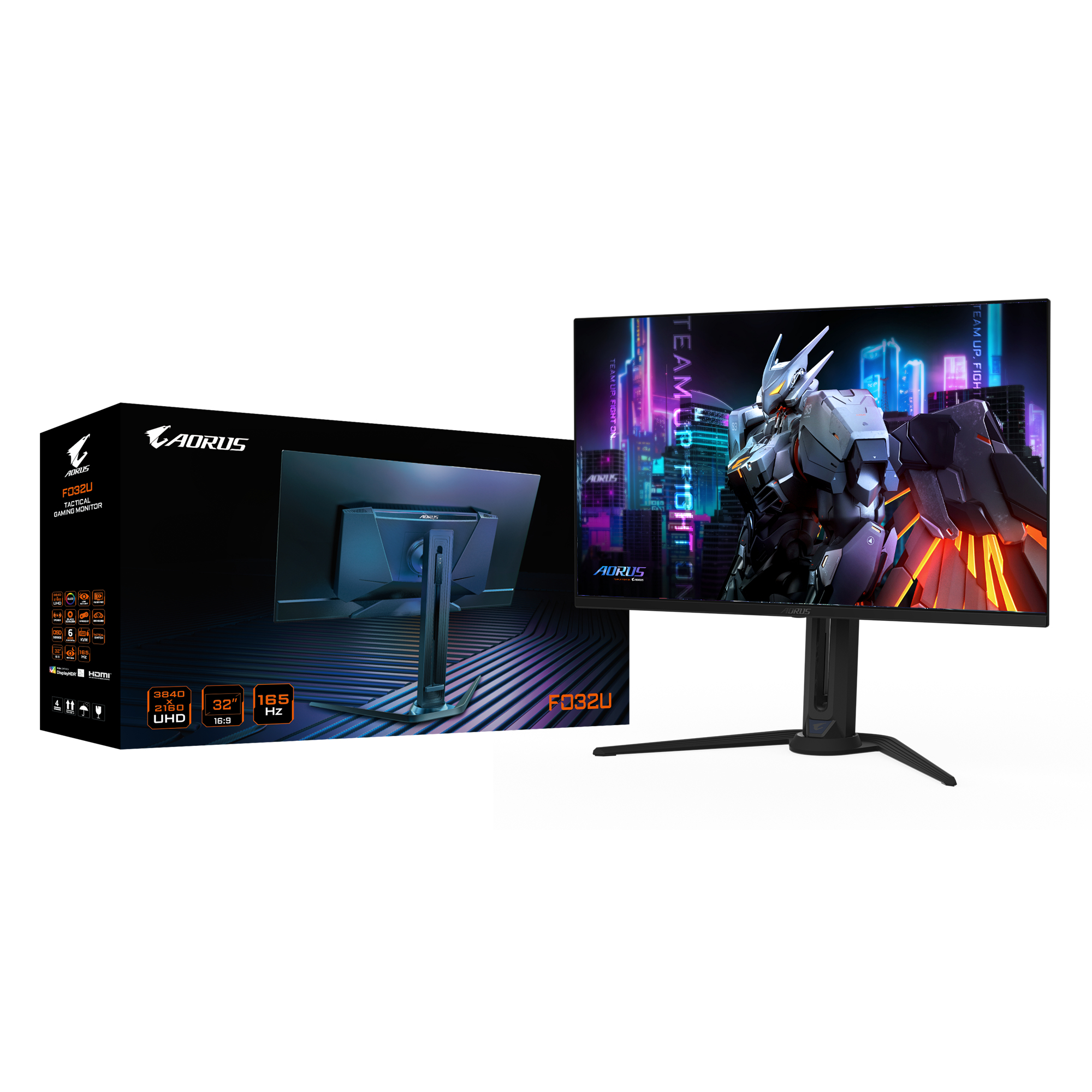 GIGABYTE AORUS FO32U EK computer monitor 80 cm (31.5") 3840 x 2160 Pixels 4K Ultra HD OLED Zwart - Afbeelding 8