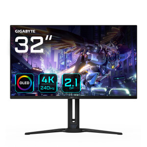 GIGABYTE FO32U2P computer monitor 80 cm (31.5") 3840 x 2160 Pixels 4K Ultra HD OLED Zwart