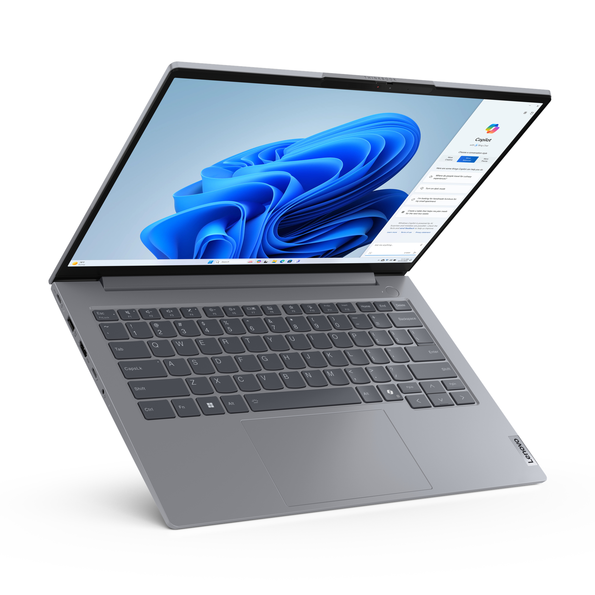 ThinkBook 14 G7 IML - 14 inch - Intel Core Ultra 5 125U - 16GB RAM - 512GB SSD - Windows 11 Pro - QWERTZ DE - Afbeelding 8