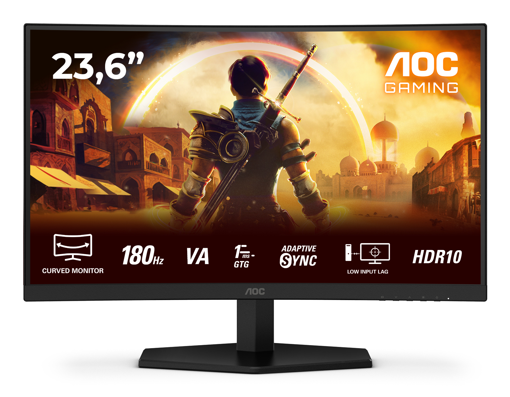 AOC G4 C24G42E computer monitor 59,9 cm (23.6") 1920 x 1080 Pixels Full HD LED Zwart, Rood