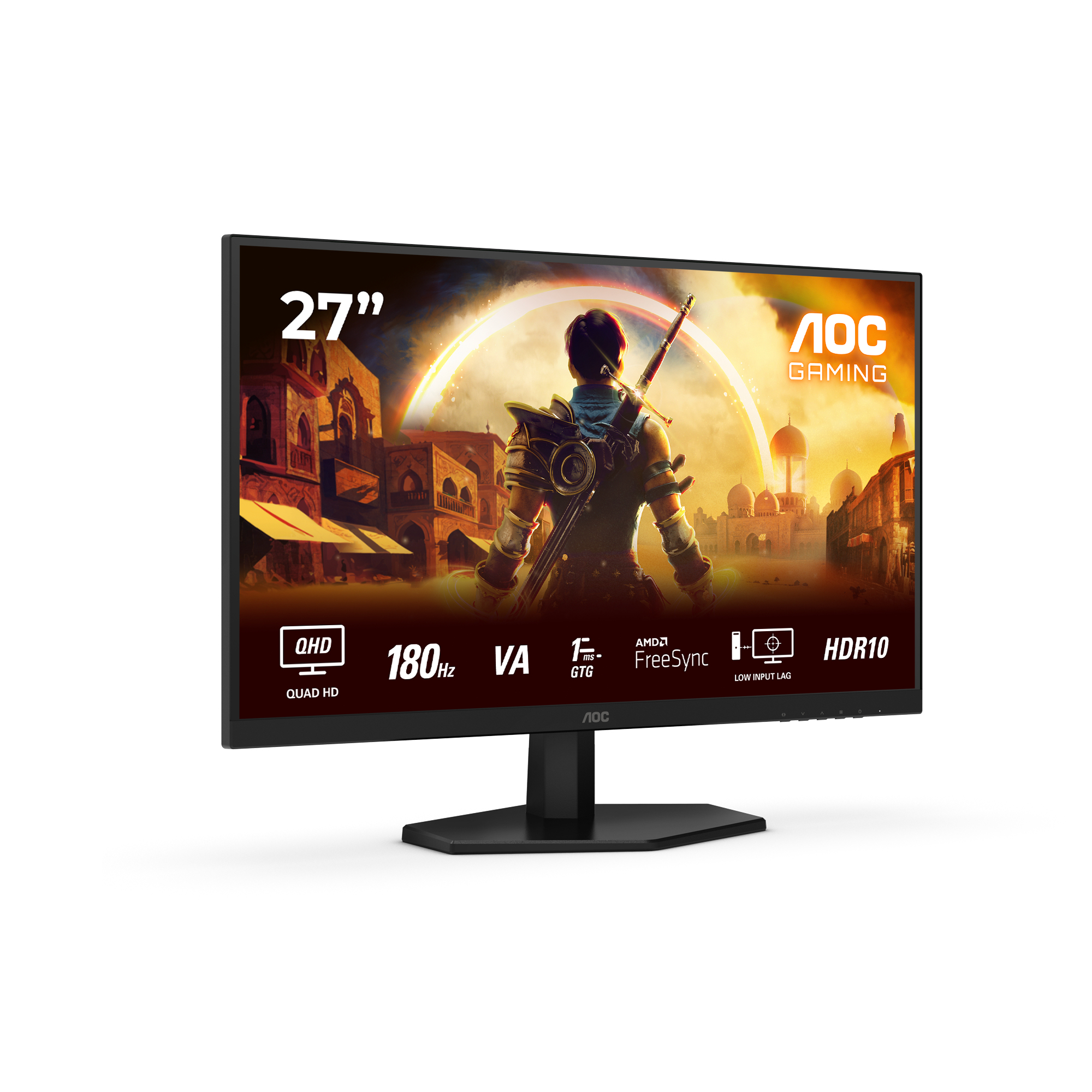 AOC G4 Q27G42XNE computer monitor 68,6 cm (27") 2560 x 1440 Pixels Quad HD LED Zwart, Rood - Afbeelding 2