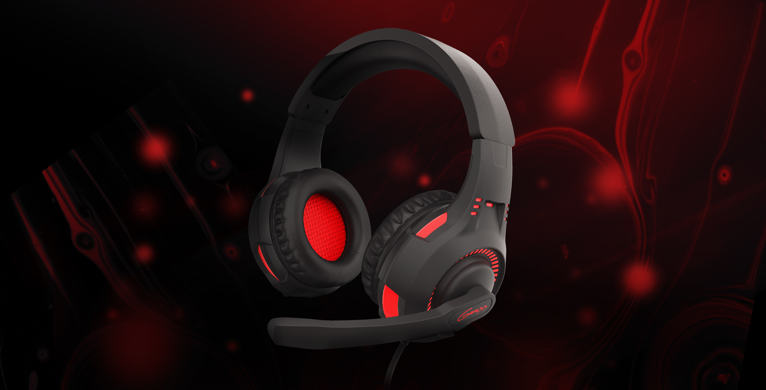 GENESIS Radon 210 Headset Bedraad Hoofdband Gamen USB Type-A Zwart, Rood - Afbeelding 6