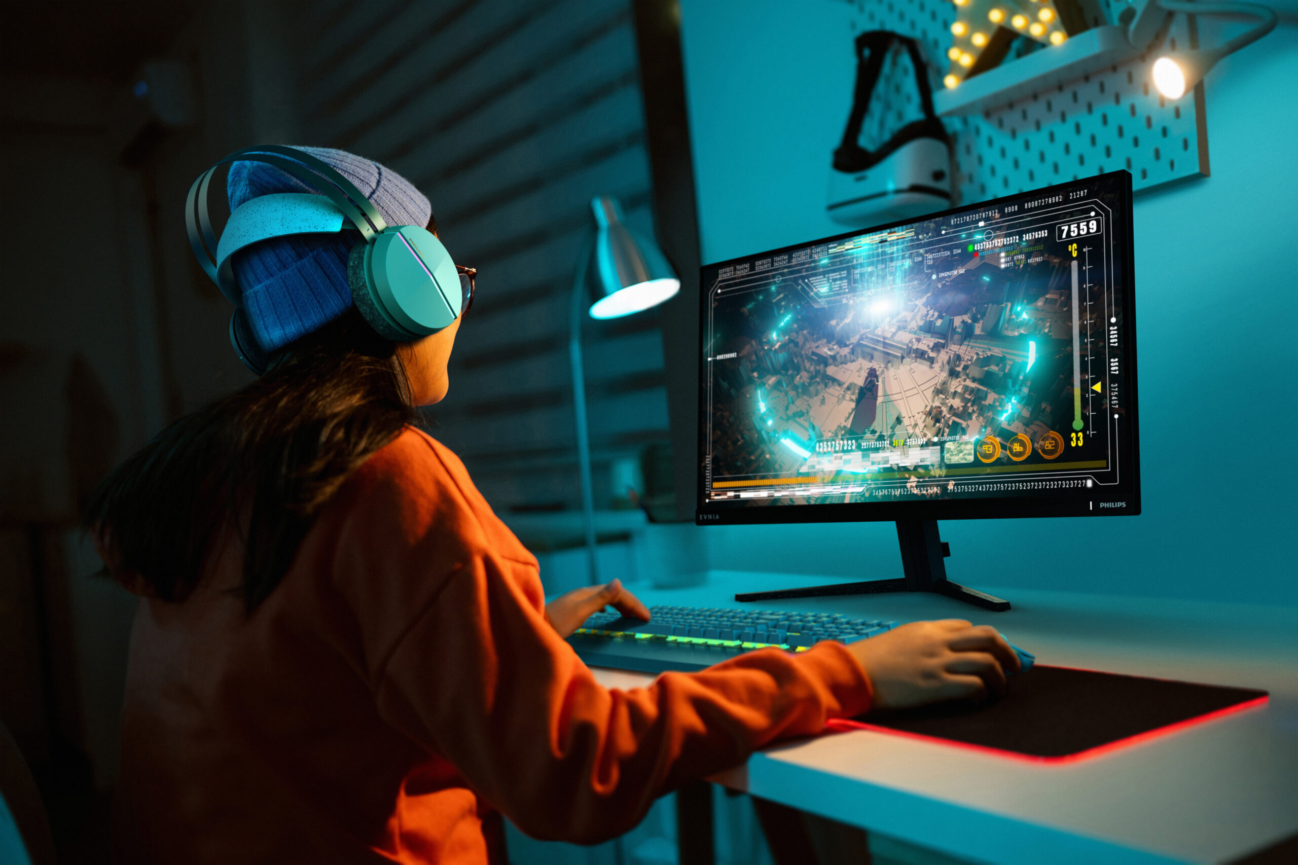 Philips Evnia 27M2N3500NL/00 LED display 68,6 cm (27") 2560 x 1440 Pixels Quad HD LCD Grijs - Afbeelding 2