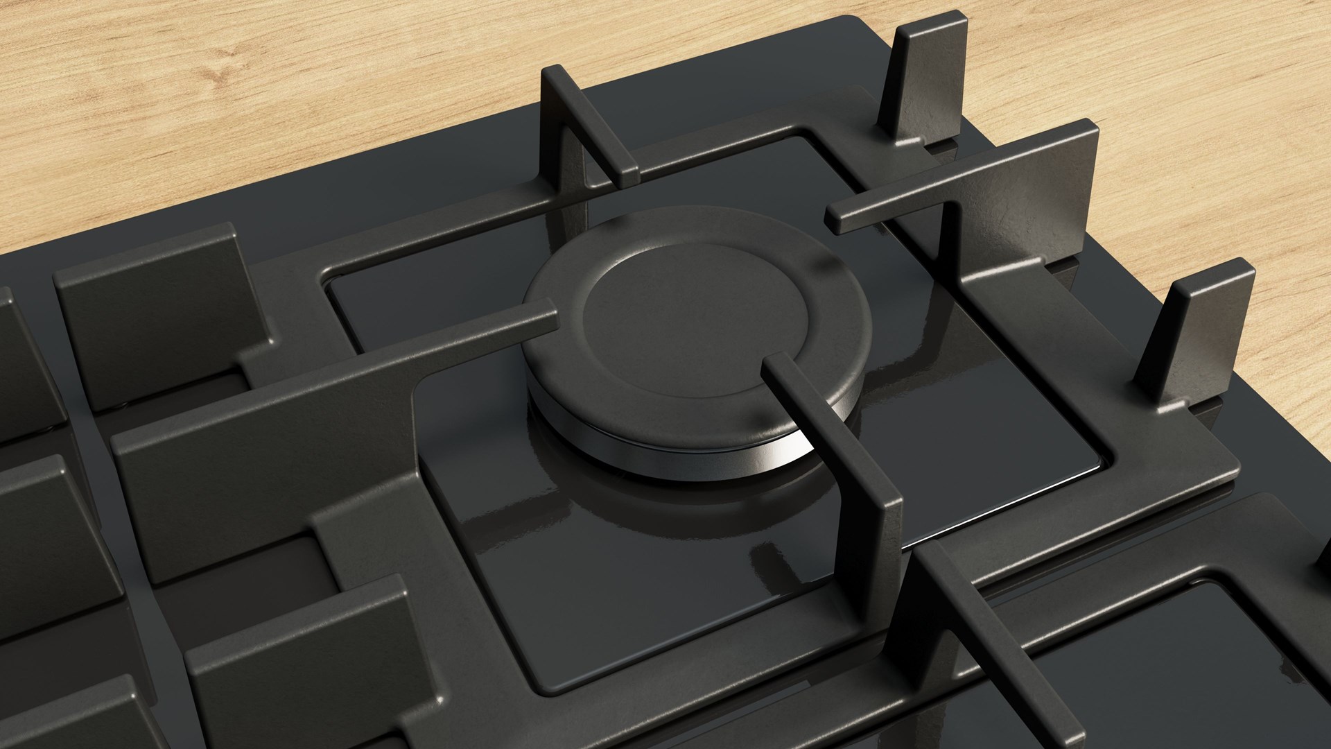 Bosch Serie 6 PNP6B6K40 kookplaat Zwart Ingebouwd Gaskookplaat 4 zone(s) - Afbeelding 3