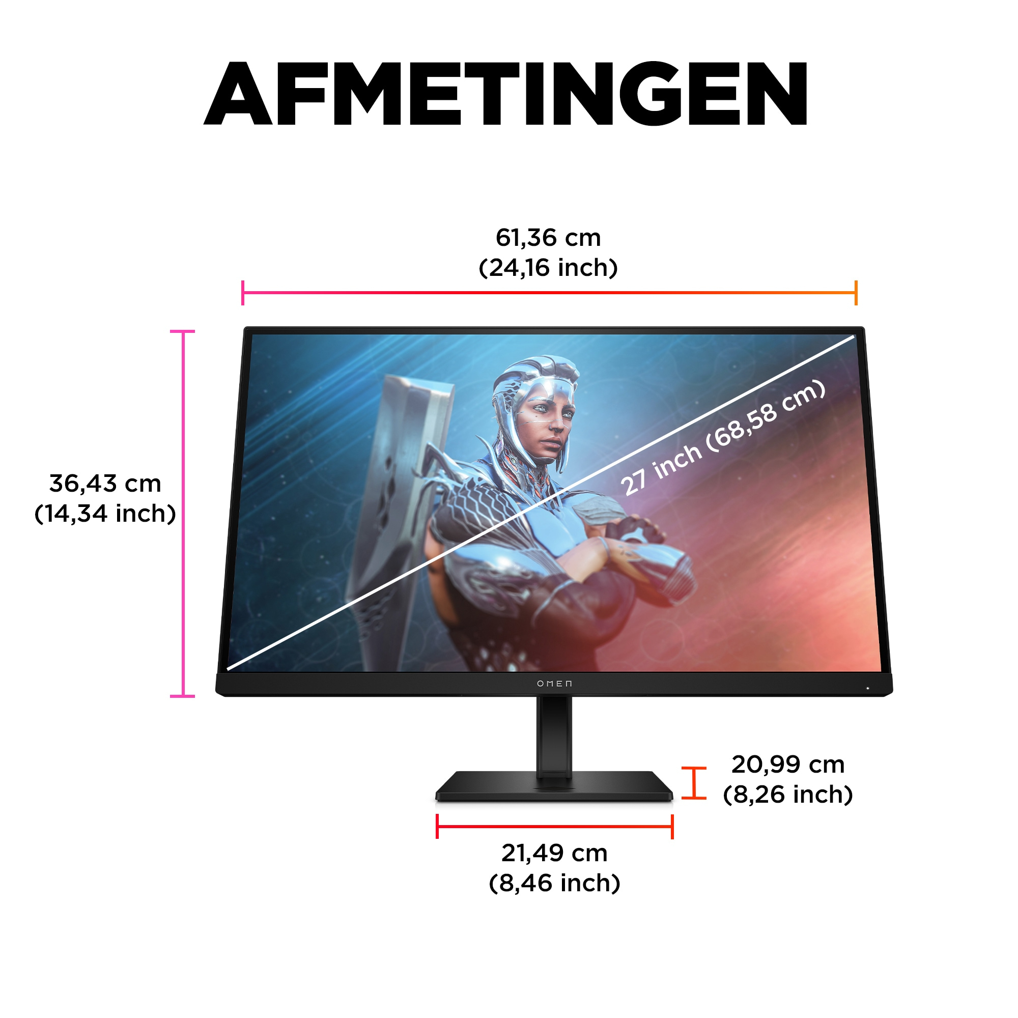 HP OMEN by HP OMEN by 27 inch FHD 165Hz Gaming Monitor - OMEN 27