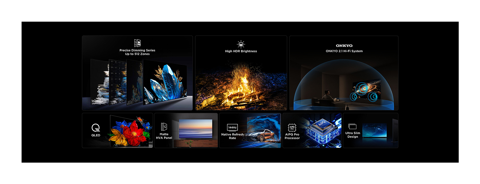 TCL 4K Smart Android QD-MiniLED TV 65C6K (2025) 65" - Afbeelding 8