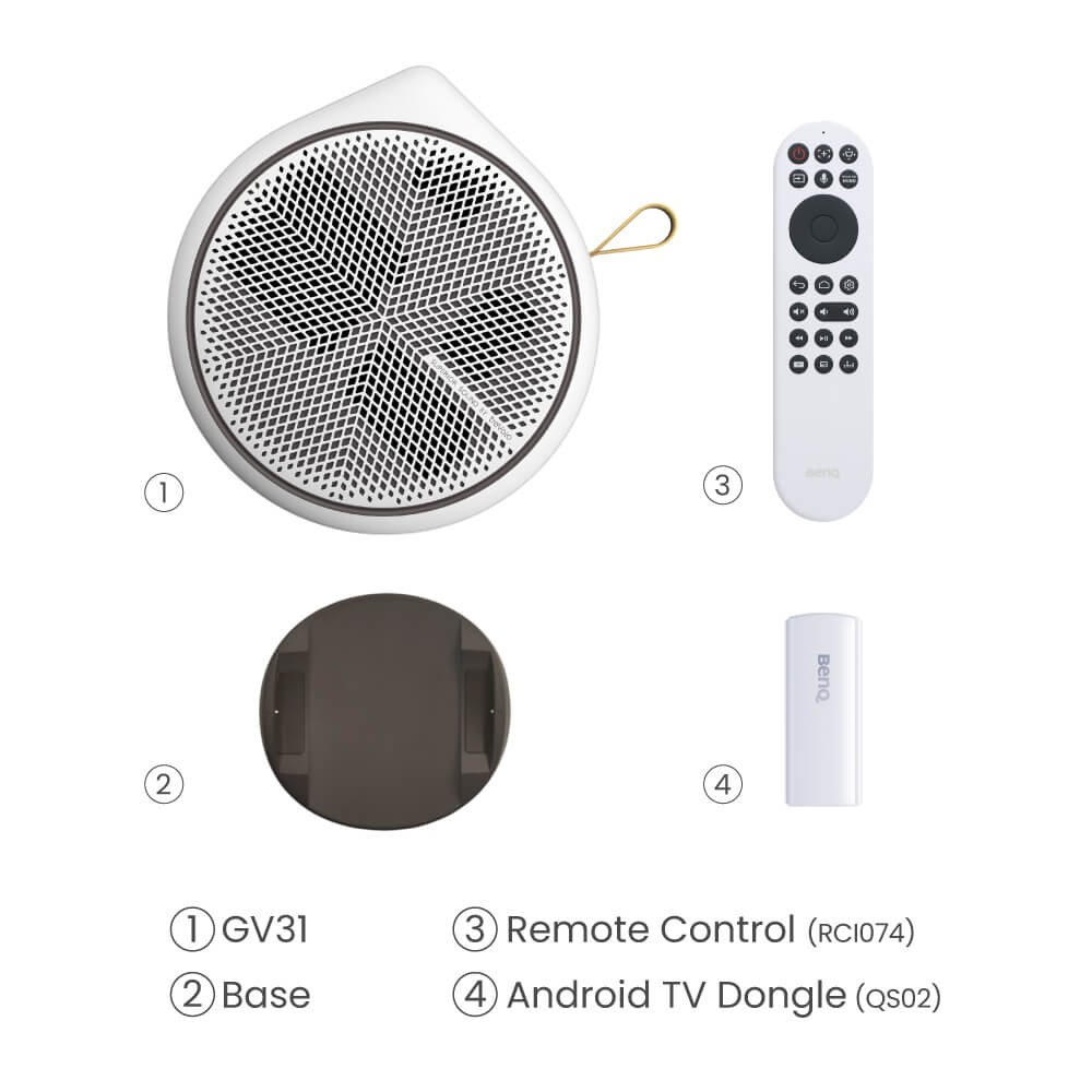 BenQ GV31 beamer/projector Projector met normale projectieafstand 300 ANSI lumens DLP 1080p (1920x1080) Wit - Afbeelding 11