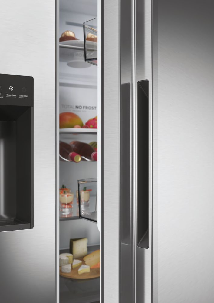 Haier SBS 90 Serie 5 HSW59F18EIMM amerikaanse koelkast Vrijstaand 601 l E Platina, Roestvrijstaal - Afbeelding 18