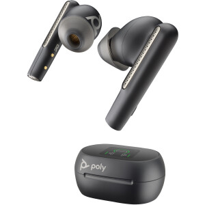 POLY Voyager Free 60+ UC M Carbon Black Earbuds + BT700 USB-A-adapter + oplaadcase met touchscreen