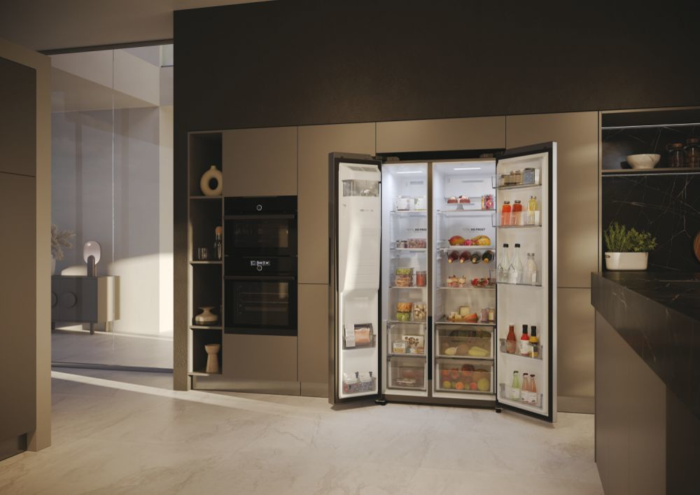 Haier SBS 90 Serie 5 HSW59F18EIMM amerikaanse koelkast Vrijstaand 601 l E Platina, Roestvrijstaal - Afbeelding 25