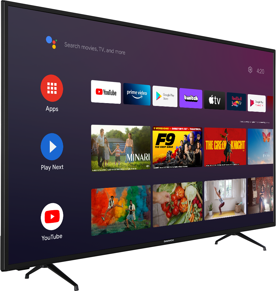 Daewoo Android Smart 4K QLED TV D50DM55UQPMS (2024) 50"