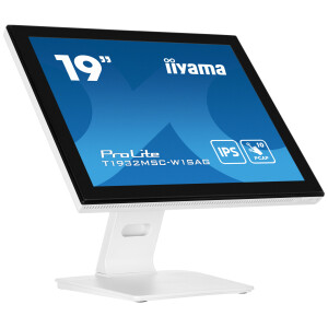 iiyama ProLite T1932MSC-W1SAG computer monitor 48,3 cm (19") 1280 x 1024 Pixels Full HD LED Touchscreen Tafelblad Wit