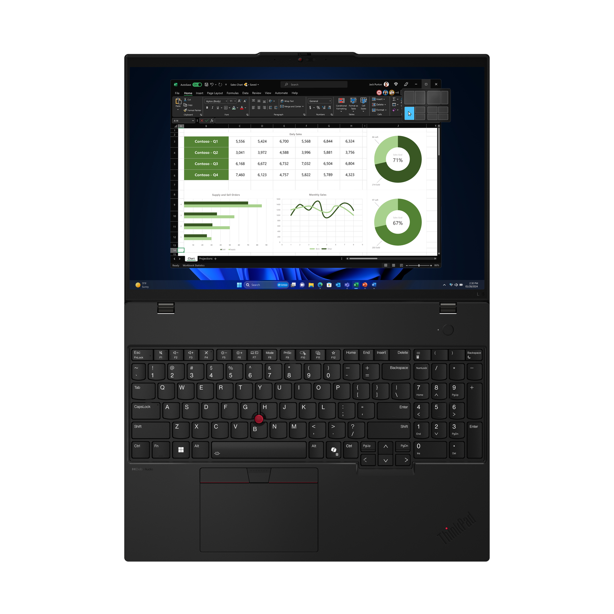 Lenovo ThinkPad L16 Gen 1 (Intel) Intel Core Ultra 7 155U Laptop 40,6 cm (16") WUXGA 32 GB DDR5-SDRAM 1 TB SSD Wi-Fi 6E (802.11ax) Windows 11 Pro Scandinavisch Zwart - Afbeelding 16