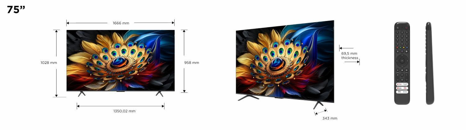 TCL Smart Android QLED+ XXL TV 75C655 (2024) 75″ - Afbeelding 7
