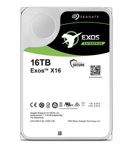 Seagate Exos X16 interne harde schijf 16 TB 7200 RPM 256 MB 3.5" SATA III