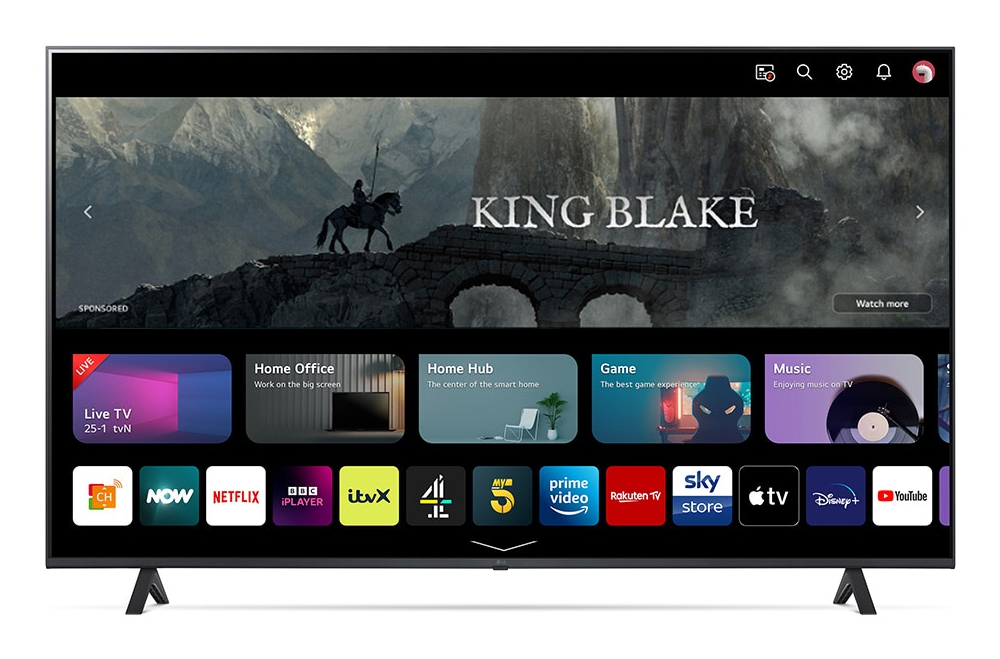 LG 65UR78006LK 65" | Ultra HD 4K LED Smart TV | WebOS 23 | α5 AI Processor Gen6 | HDR10 | Bluetooth & Wifi | 50Hz - Afbeelding 3