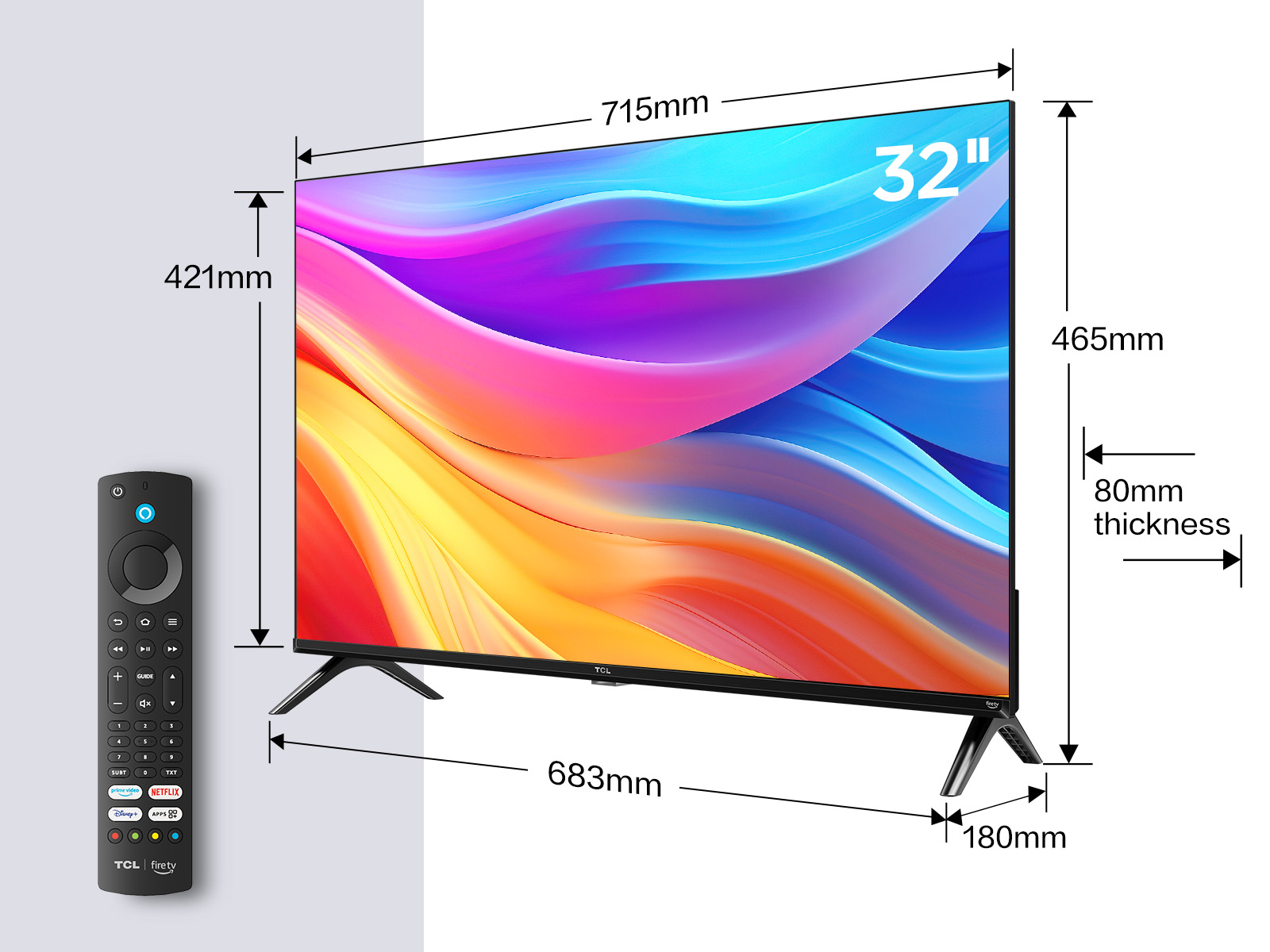 TCL SF5 32SF540 tv 81,3 cm (32") Full HD Smart TV Wifi Antraciet - Afbeelding 2
