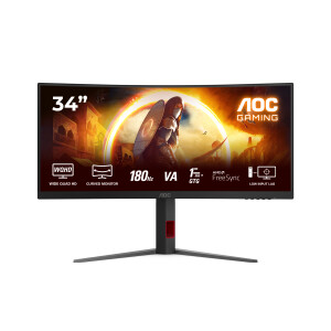 AOC G4 CU34G4 computer monitor 86,4 cm (34") 3440 x 1440 Pixels Wide Quad HD LED Zwart, Rood