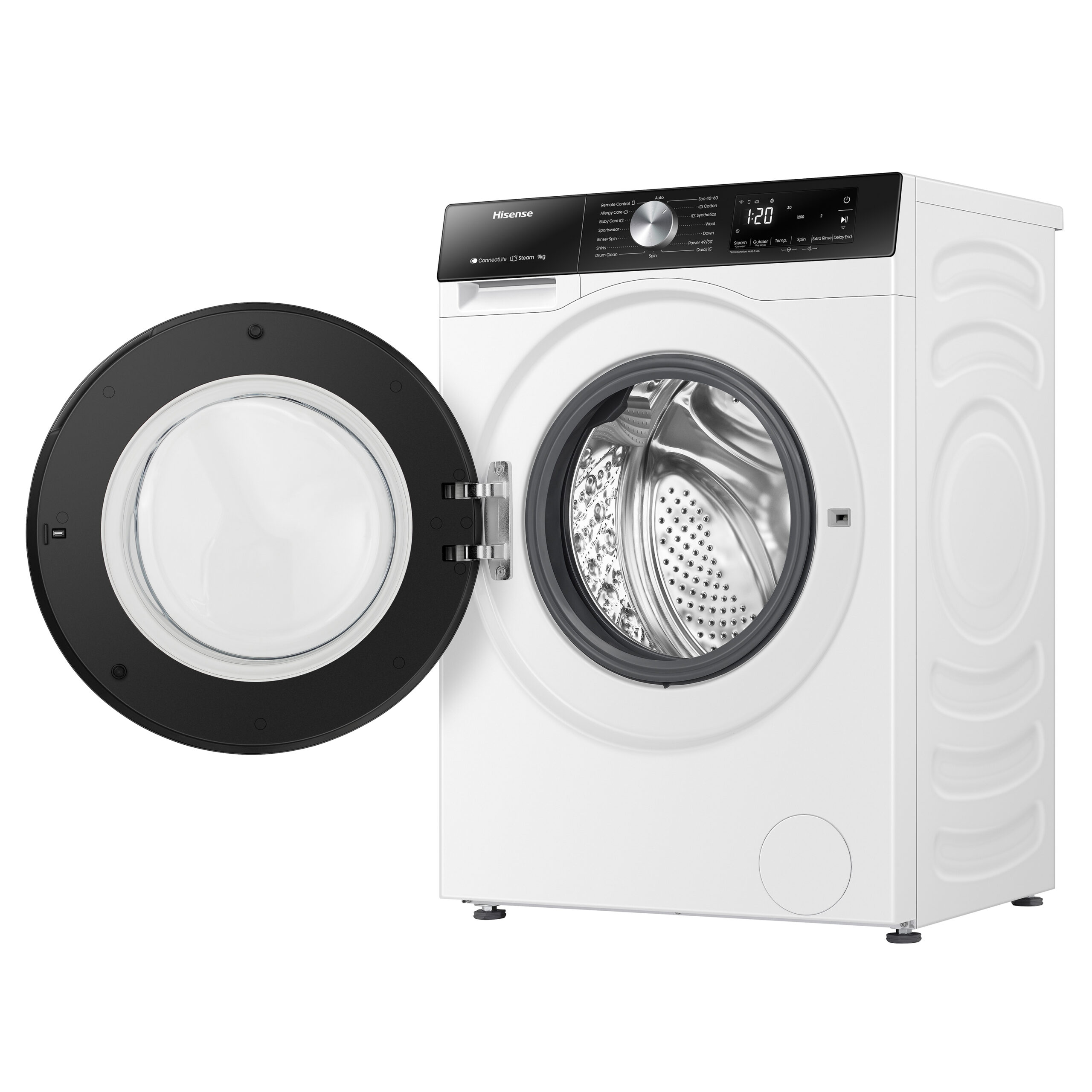 Hisense WF3S9043BW3 60 cm 1400 rpm 9 kg - Afbeelding 2
