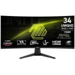 MSI MAG 346CQ computer monitor 86,4 cm (34") 3440 x 1440 Pixels UltraWide Dual Quad HD LCD Zwart