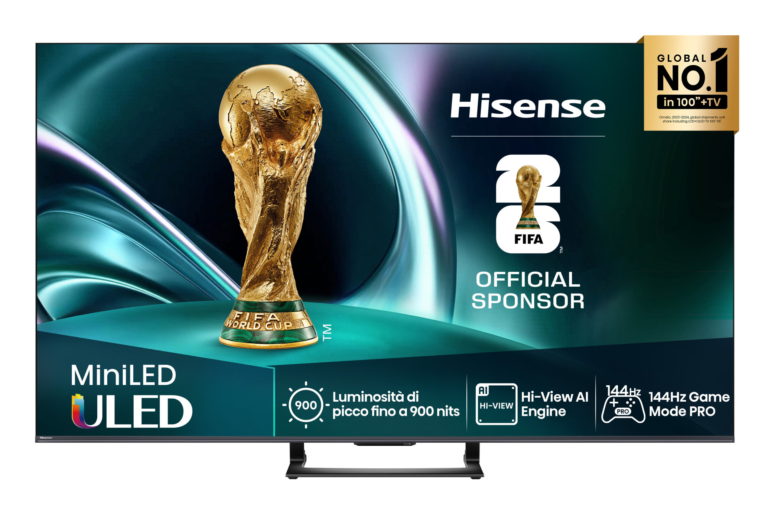Hisense 55U7Q 139,7 cm (55") 4K Ultra HD Smart TV Wifi Zwart 450 cd/m²