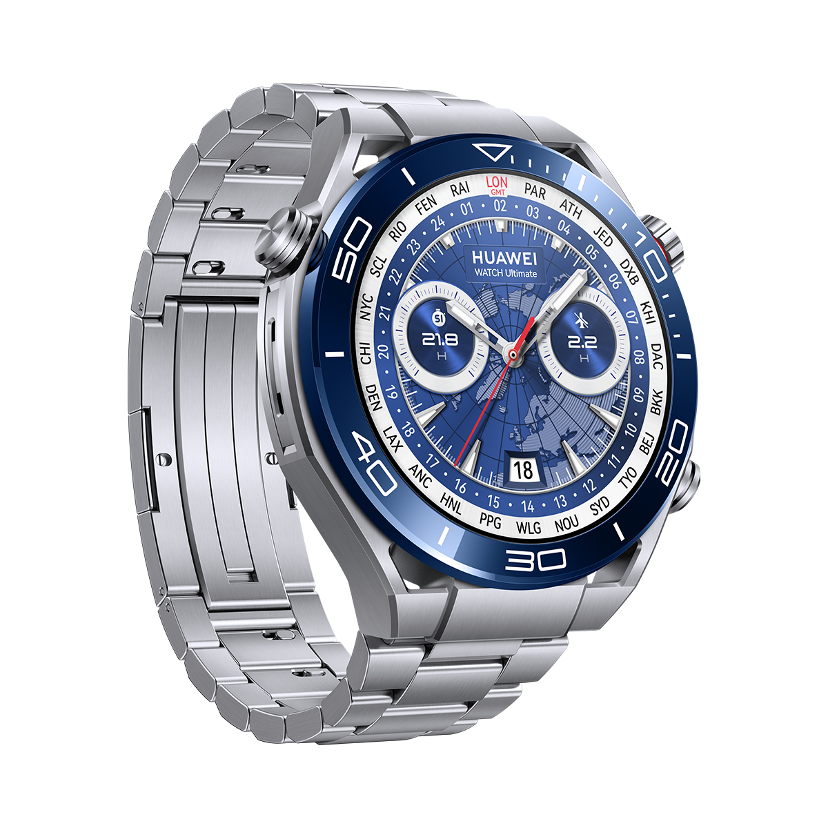 Huawei WATCH Ultimate 3,81 cm (1.5") LTPO 48 mm Hybride 466 x 466 Pixels Roestvrijstaal GPS - Afbeelding 3