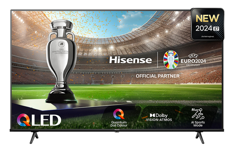 Hisense 43E77NQ tv 109,2 cm (43") 4K Ultra HD Smart TV Wifi Zwart 275 cd/m²