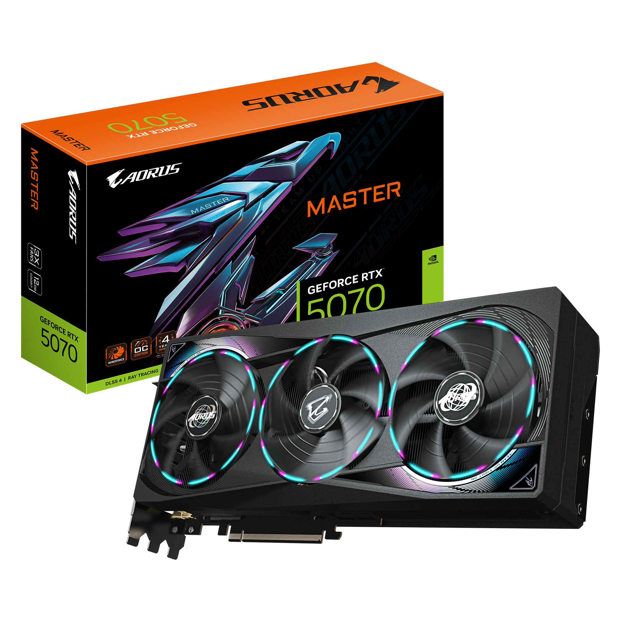 GIGABYTE AORUS GeForce RTX 5070 MASTER 12G NVIDIA 12 GB GDDR7