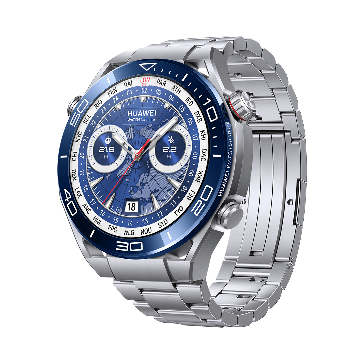 Huawei WATCH Ultimate 3,81 cm (1.5") LTPO 48 mm Hybride 466 x 466 Pixels Roestvrijstaal GPS - Afbeelding 2