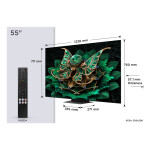 TCL 55C7K tv 139,7 cm (55") 4K Ultra HD Smart TV Wifi Metallic 2600 cd/m²