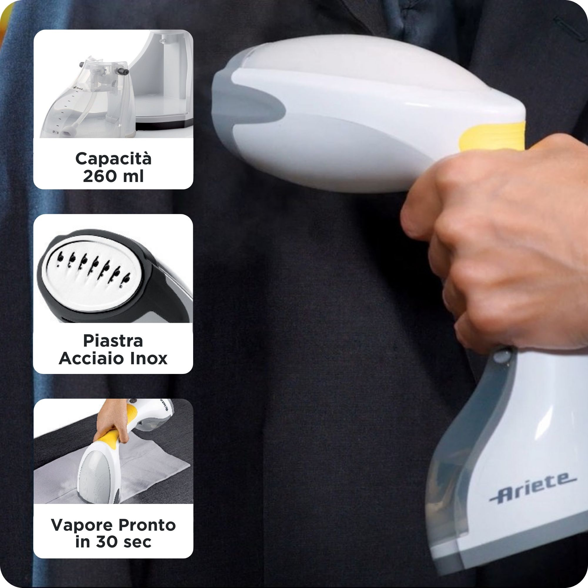 Ariete 4167/00 Handkledingstomer 0,26 l 1200 W Wit - Afbeelding 4